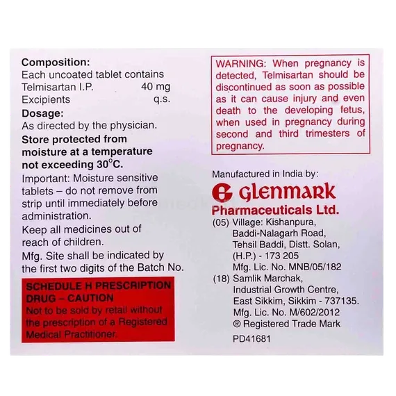 telma 40mg tablet 30's
